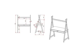 Skrivbord med tak Kiddy - Möbler - Barnmöbler - Barnbord - Skrivbord barn