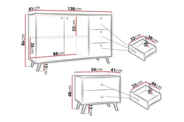Emyvale Möbelset För Barnrum - Svart - Möbler - Barnmöbler - Barnmöbelset