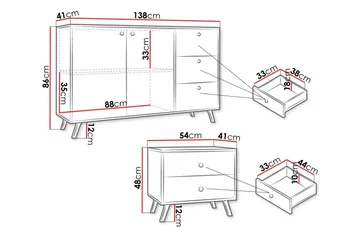 Emyvale Möbelset För Barnrum - Vit - Möbler - Barnmöbler - Barnmöbelset