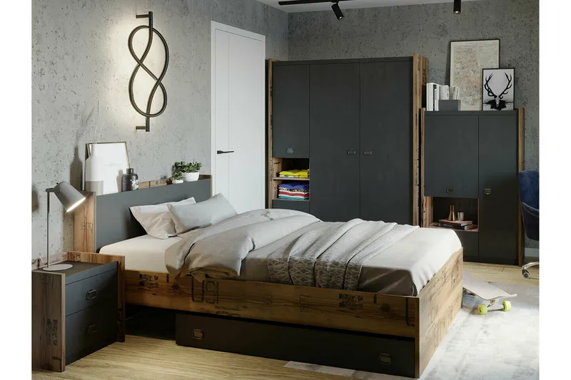 Rathmore Möbelset För Barnrum - Grå - Möbler - Barnmöbler - Barnmöbelset