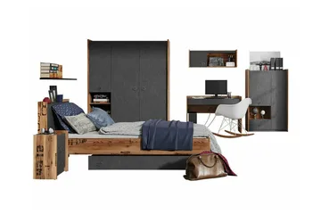 Rathmore Möbelset För Barnrum - Grå - Möbler - Barnmöbler - Barnmöbelset