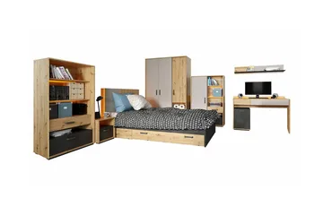 Rathmore Möbelset För Barnrum - Svart - Möbler - Barnmöbler - Barnmöbelset