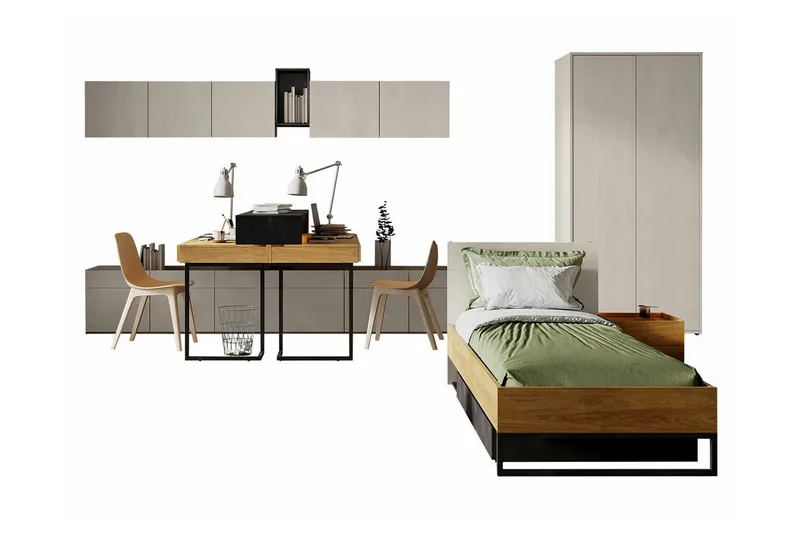 Rathmore Möbelset För Barnrum - Svart - Möbler - Barnmöbler - Barnmöbelset