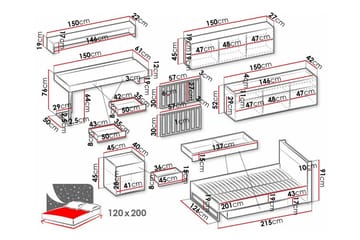 Rathmore Möbelset För Barnrum - Svart - Möbler - Barnmöbler - Barnmöbelset