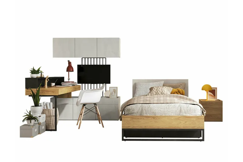 Rathmore Möbelset För Barnrum - Svart - Möbler - Barnmöbler - Barnmöbelset