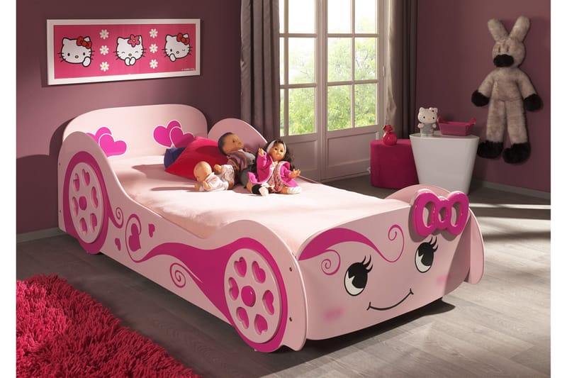 Barnsäng Banoull - Rosa - Möbler - Barnmöbler - Barnsäng & juniorsäng