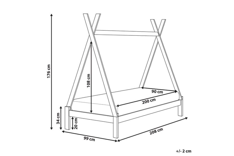 Barnsäng Devay - Ljus trä - Möbler - Barnmöbler - Barnsäng & juniorsäng - Hussäng