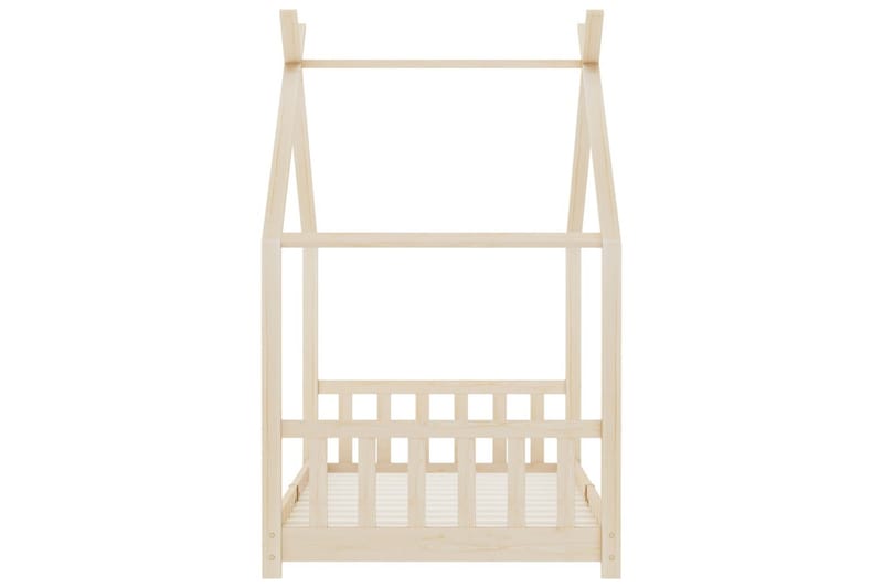 Barnsäng massiv furu 70x140 cm - Brun - Barnsäng & juniorsäng