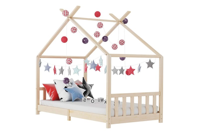 Barnsäng massiv furu 80x160 cm - Brun - Barnsäng & juniorsäng Barnsäng massiv furu 80x160 cm - Brun - Barnsäng & juniorsäng