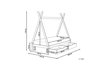 Barnsäng med lådor Devay - Grå - Möbler - Barnmöbler - Barnsäng & juniorsäng - Hussäng