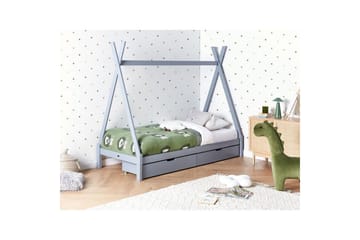 Barnsäng med lådor Devay - Grå - Möbler - Barnmöbler - Barnsäng & juniorsäng - Hussäng