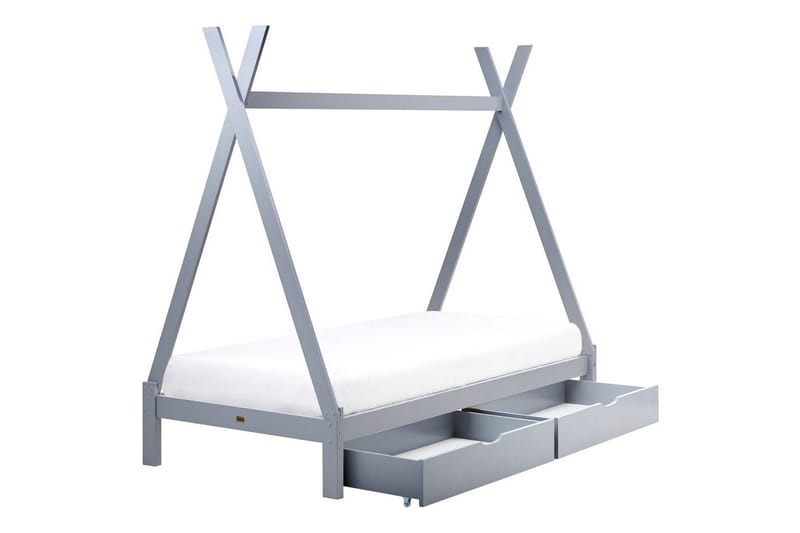 Barnsäng med lådor Devay - Grå - Möbler - Barnmöbler - Barnsäng & juniorsäng - Hussäng