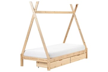 Barnsäng med lådor Devay - Ljus trä - Möbler - Barnmöbler - Barnsäng & juniorsäng - Hussäng