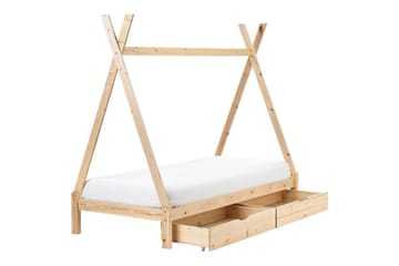 Barnsäng med lådor Devay - Ljus trä - Möbler - Barnmöbler - Barnsäng & juniorsäng - Hussäng