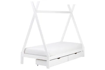 Barnsäng med lådor Devay - Vit - Möbler - Barnmöbler - Barnsäng & juniorsäng - Hussäng