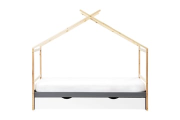 Barnsäng Orgeval - Grå, ljust trä, vit - Möbler - Barnmöbler - Barnsäng & juniorsäng - Hussäng