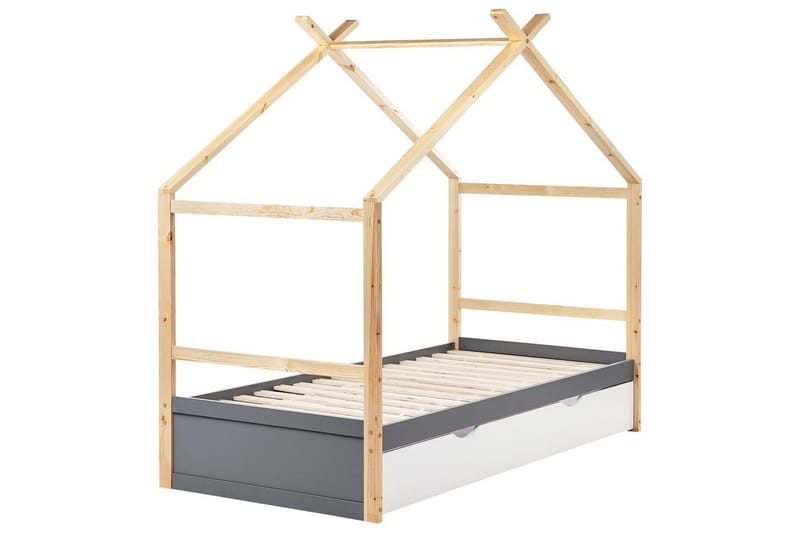 Barnsäng Orgeval, Grå, ljust trä, vit