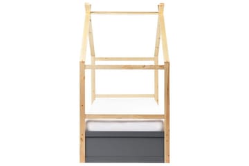 Barnsäng Orgeval - Grå, ljust trä, vit - Möbler - Barnmöbler - Barnsäng & juniorsäng - Hussäng