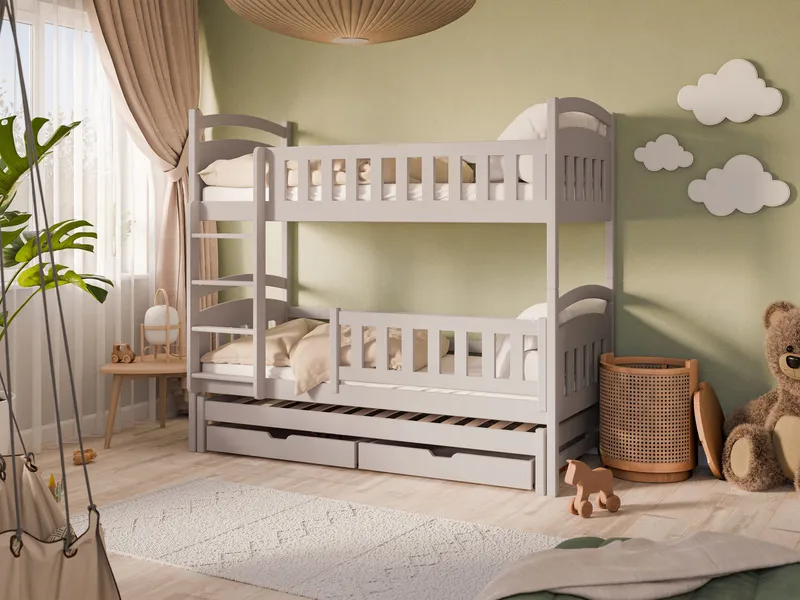 Blankana Våningssäng Två Liggplatser 90x200 cm - Beige - Möbler - Barnmöbler - Barnsäng & juniorsäng - Loftsäng barn