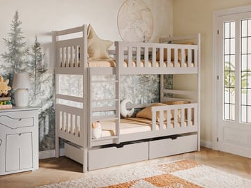 Bridgeorth Våningssäng Två Liggplatser 90x200 cm - Beige - Möbler - Barnmöbler - Barnsäng & juniorsäng - Loftsäng barn