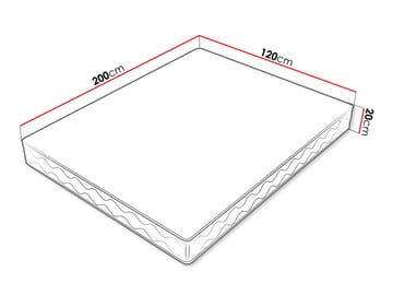 Edras Resårmadrass 120x200 cm - Vit - Möbler - Barnmöbler - Barnsäng & juniorsäng - Resårbotten barn & barn madrasser