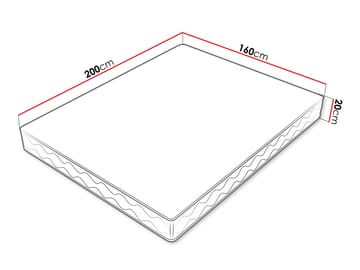 Edras Resårmadrass 160x200 cm - Vit - Möbler - Barnmöbler - Barnsäng & juniorsäng - Resårbotten barn & barn madrasser