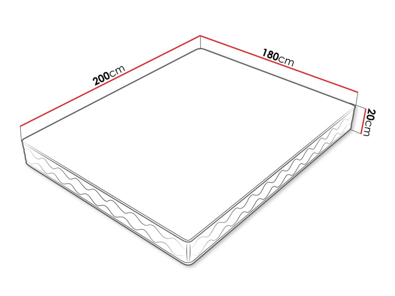 Edras Resårmadrass 180x200 cm - Vit - Möbler - Barnmöbler - Barnsäng & juniorsäng - Resårbotten barn & barn madrasser