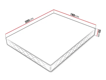 Edras Resårmadrass 180x200 cm - Vit - Möbler - Barnmöbler - Barnsäng & juniorsäng - Resårbotten barn & barn madrasser