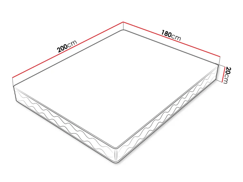 Edras Resårmadrass 180x200 cm - Vit - Möbler - Barnmöbler - Barnsäng & juniorsäng - Resårbotten barn & barn madrasser