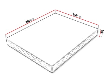 Edras Resårmadrass 200x200 cm - Vit - Möbler - Barnmöbler - Barnsäng & juniorsäng - Resårbotten barn & barn madrasser