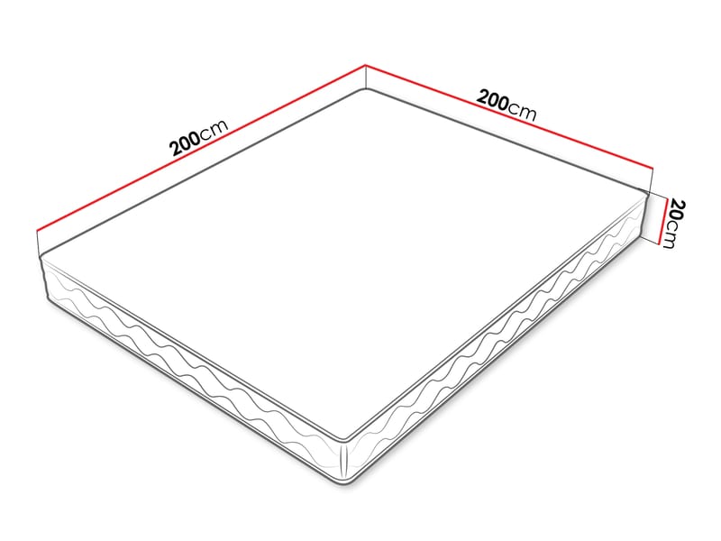 Edras Resårmadrass 200x200 cm - Vit - Möbler - Barnmöbler - Barnsäng & juniorsäng - Resårbotten barn & barn madrasser
