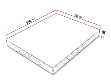 Edras Resårmadrass 90x200 cm - Vit - Möbler - Barnmöbler - Barnsäng & juniorsäng - Resårbotten barn & barn madrasser