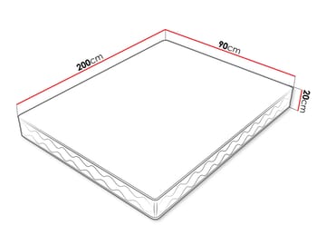 Edras Resårmadrass 90x200 cm - Vit - Möbler - Barnmöbler - Barnsäng & juniorsäng - Resårbotten barn & barn madrasser