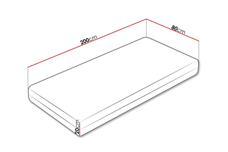 Elsanor Resårmadrass 80x200 cm - Vit - Möbler - Säng - Madrass - Resårmadrass & resårbotten