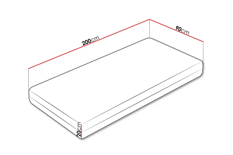 Elsanor Resårmadrass 90x200 cm - Vit - Möbler - Säng - Madrass - Resårmadrass & resårbotten