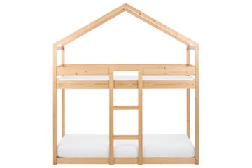 Fallon Våningssäng Två Liggplatser 90x200 - Ljust trä - Möbler - Barnmöbler - Barnsäng & juniorsäng - Loftsäng barn