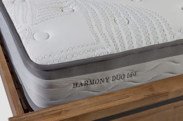 Fjädermadrass Harmony Duo 90x200xh27cm - Vit - Möbler - Säng - Madrass - Resårmadrass & resårbotten