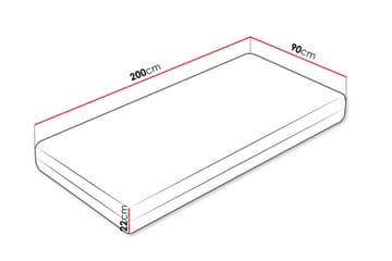 Florizel Resårmadrass 90x200 cm - Vit - Möbler - Säng - Madrass - Resårmadrass & resårbotten