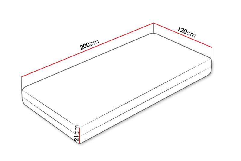 Flynt Resårmadrass 120x200 cm - Vit - Möbler - Barnmöbler - Barnsäng & juniorsäng - Resårbotten barn & barn madrasser