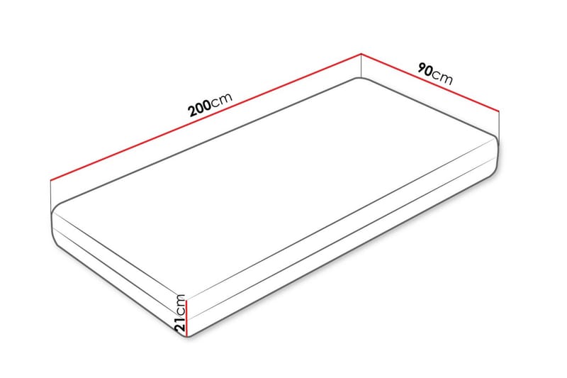 Flynt Resårmadrass 90x200 cm - Vit - Möbler - Barnmöbler - Barnsäng & juniorsäng - Resårbotten barn & barn madrasser
