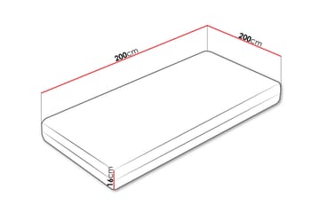 Gamini Skummadrass 200x200 cm - Vit - Möbler - Barnmöbler - Barnsäng & juniorsäng - Resårbotten barn & barn madrasser
