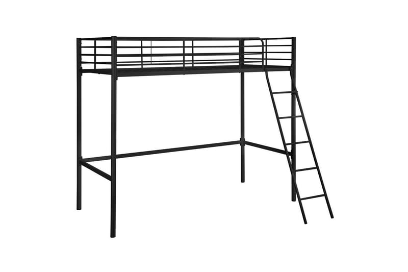 Hög säng Clove Svart - Svart - Möbler - Barnmöbler - Barnsäng & juniorsäng - Loftsäng barn