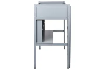 Högsäng med skrivbord Foucamont - Grå - Möbler - Barnmöbler - Barnsäng & juniorsäng - Loftsäng barn