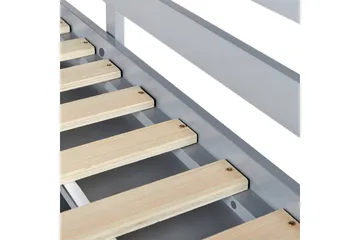 Högsäng med skrivbord Foucamont - Grå - Möbler - Barnmöbler - Barnsäng & juniorsäng - Loftsäng barn