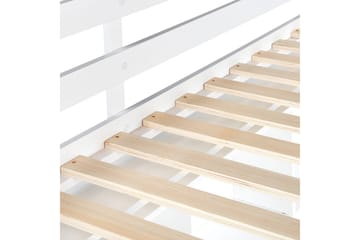 Högsäng med skrivbord Foucamont - Vit - Möbler - Barnmöbler - Barnsäng & juniorsäng - Loftsäng barn