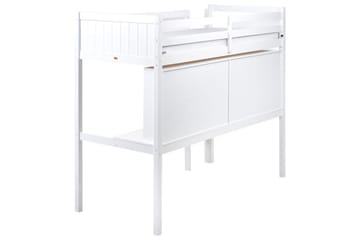Högsäng med skrivbord Foucamont - Vit - Möbler - Barnmöbler - Barnsäng & juniorsäng - Loftsäng barn