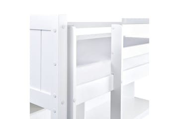 Högsäng med skrivbord Foucamont - Vit - Möbler - Barnmöbler - Barnsäng & juniorsäng - Loftsäng barn