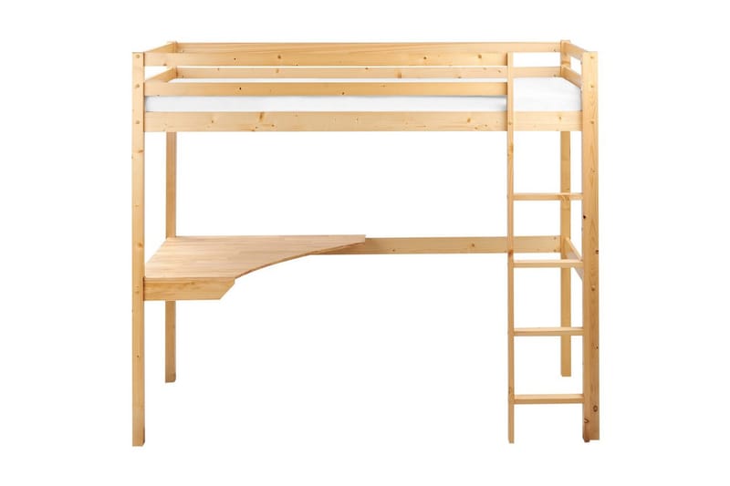 Högsäng med skrivbord Loury - Ljus trä - Möbler - Barnmöbler - Barnsäng & juniorsäng - Våningssäng barn
