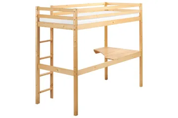 Högsäng med skrivbord Loury - Ljus trä - Möbler - Barnmöbler - Barnsäng & juniorsäng - Loftsäng barn