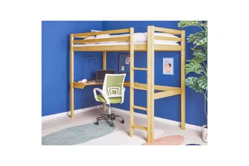 Högsäng med skrivbord Loury - Ljus trä - Möbler - Barnmöbler - Barnsäng & juniorsäng - Loftsäng barn